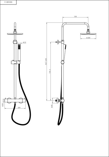 Изображение товара Душевая система со смесителем Lauter Thermal / 21SH30100-2