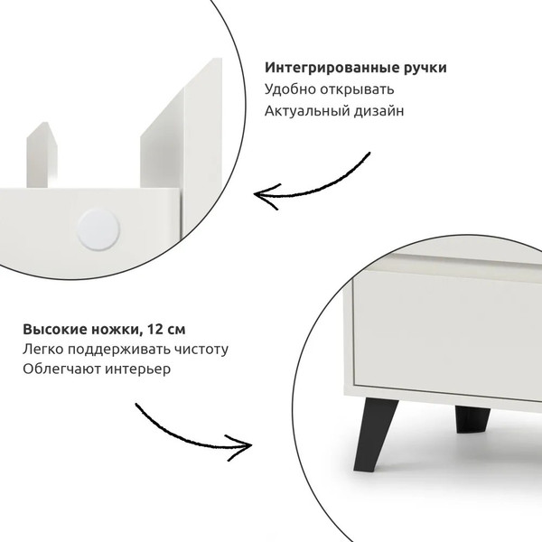 Изображение товара Комод Anrex Boxwell Berg 6S (белый)