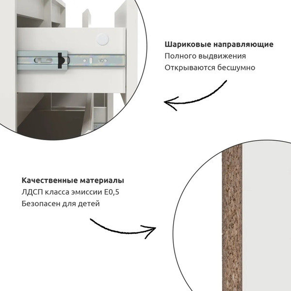 Изображение товара Комод Anrex Boxwell Berg 6S (белый)
