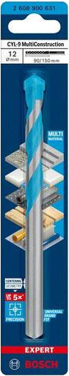 Изображение товара Сверло Bosch Expert CYL-9 MultiConstruction 12.0х90х150мм (2.608.900.631)
