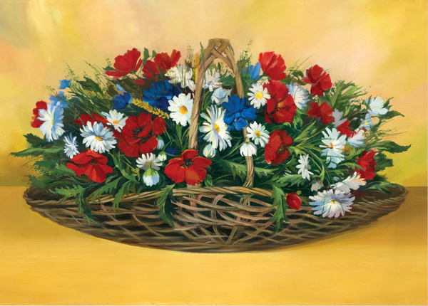 Изображение товара Постер Декарт Декарт полевые цветы в корзине 8П0005