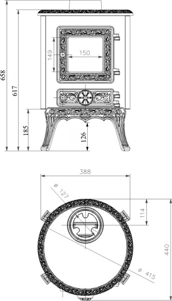 Изображение товара Печь-камин Nordflam Palestro EKO