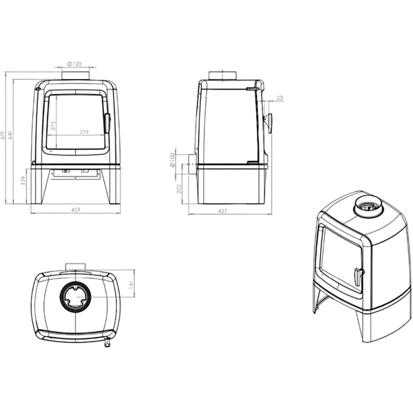 Изображение товара Печь-камин Nordflam Roma EKO (ST)
