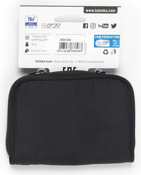 Изображение товара Портмоне Tatonka Plain Wallet Rfid / B 2903.040 (черный)