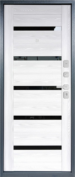 Изображение товара Входная дверь Промет Атлант 86x205 (правая, букле серый 5С/ривьера айс)