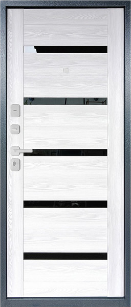 Изображение товара Входная дверь Промет Атлант 86x205 (левая, букле серый 5С/ривьера айс)