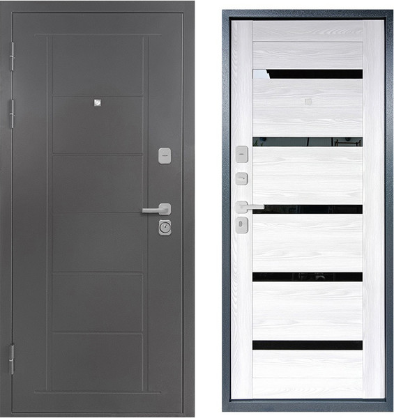 Изображение товара Входная дверь Промет Атлант 86x205 (левая, букле серый 5С/ривьера айс)