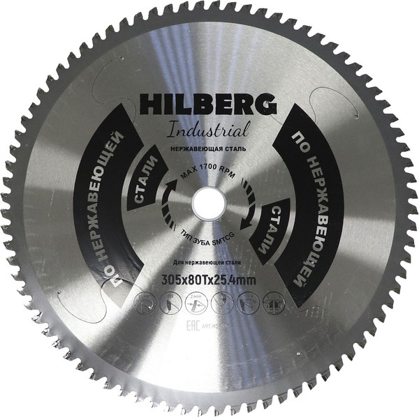 Изображение товара Пильный диск Hilberg 305x25.4x80Тx0 2.4мм / HSF305