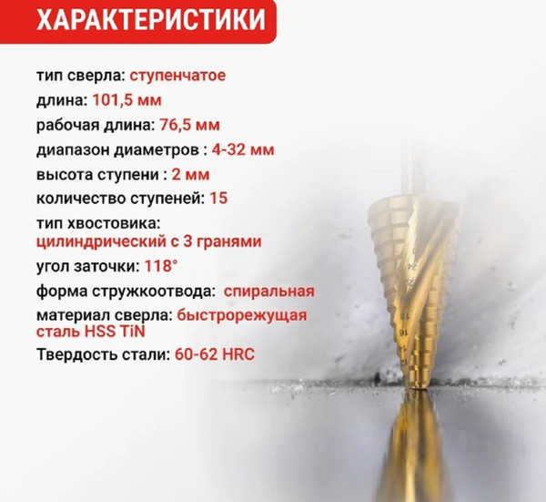 Изображение товара Сверло Vira 4-32мм / 551433