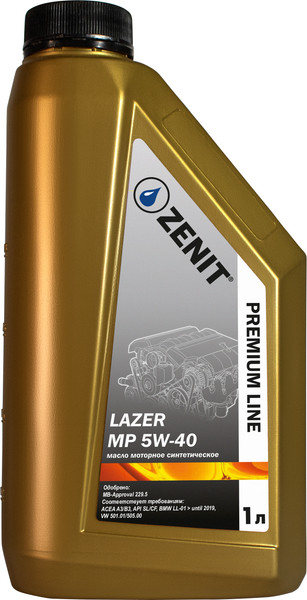 Изображение товара Моторное масло Zenit Premium Line Lazer MP 5W-40 / 21002211 (1л)