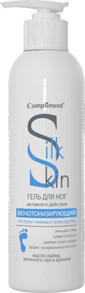 Изображение товара Гель для ног Compliment Silk Skin Активного действия венотонизирующий (200мл)