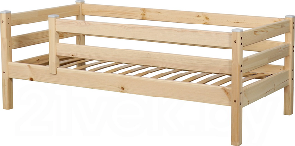 Изображение товара Кровать-тахта детская Мебельград Соня 70x160 (белый/прозрачный лак)