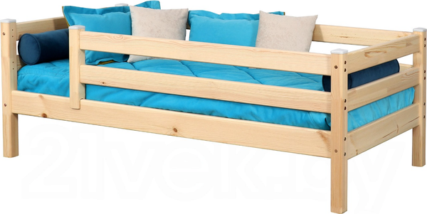 Изображение товара Кровать-тахта детская Мебельград Соня 70x160 (белый/прозрачный лак)