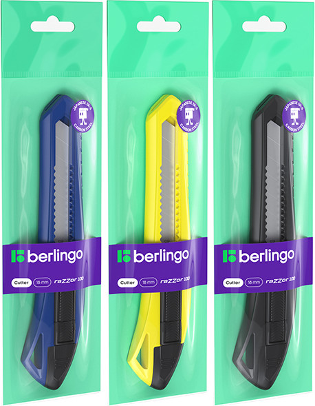 Изображение товара Нож канцелярский Berlingo Razzor 100 BM4126