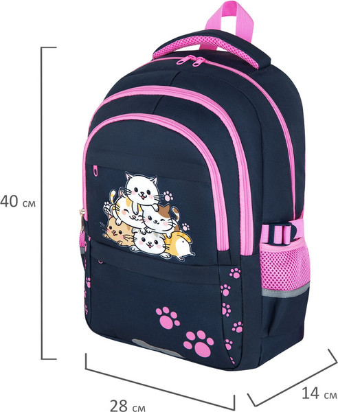 Изображение товара Школьный рюкзак Brauberg Vibe. Cat meeting / 272089