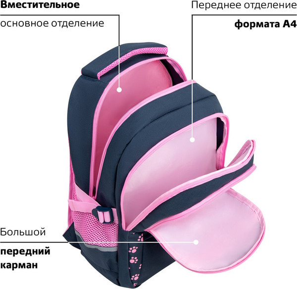 Изображение товара Школьный рюкзак Brauberg Vibe. Cat meeting / 272089