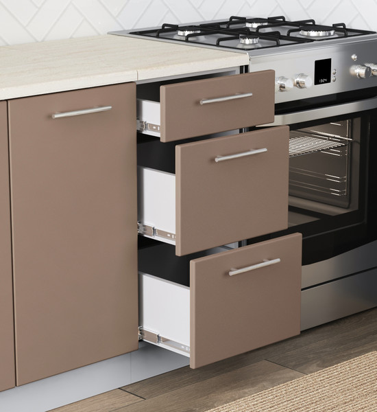 Изображение товара Кухонный гарнитур Артём-Мебель Оля СН-114 без стекла МДФ 2.0м (веллюто латте/веллюто мокко)