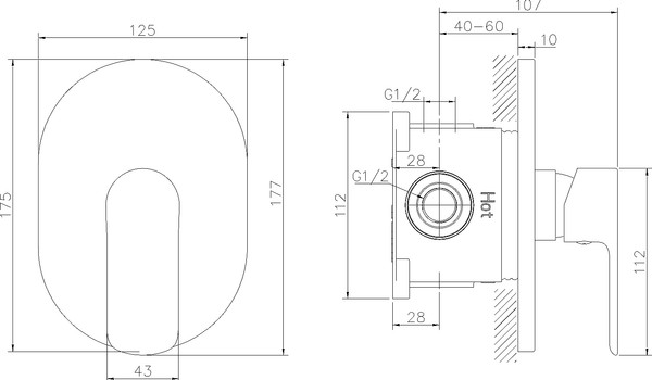 Изображение товара Смеситель Lauter Hidden 21СК157С-521-1