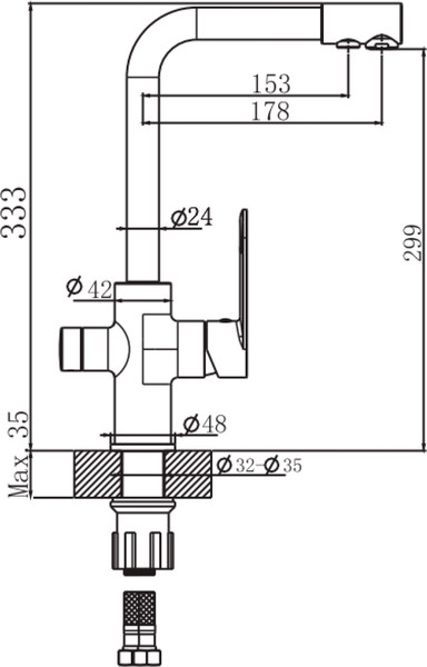 Изображение товара Смеситель Lauter Sleek 21CK7691C