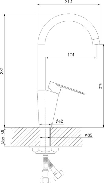 Изображение товара Смеситель Lauter Arc 21CK71691BS
