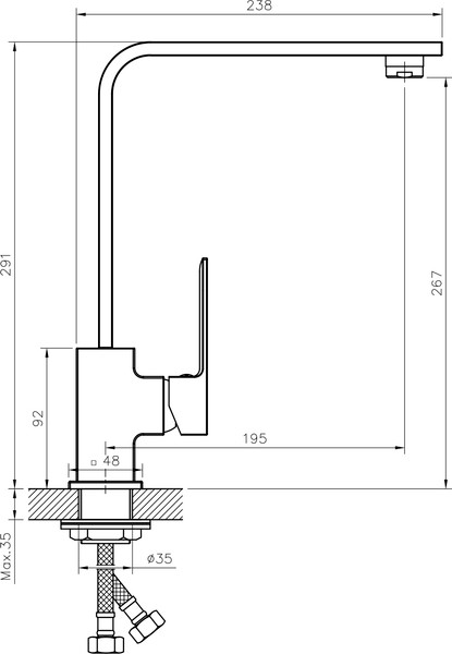 Изображение товара Смеситель Lauter Ray 21СК7573C