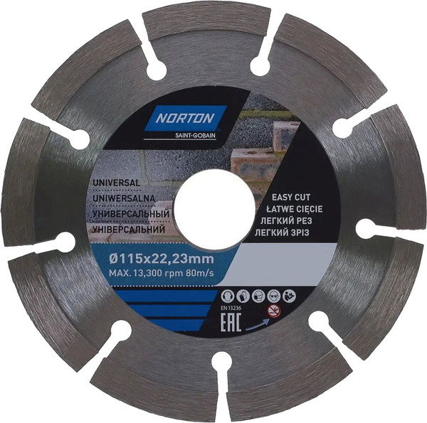 Изображение товара Отрезной диск алмазный Norton 115x22.2 / 70184601270