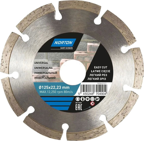 Изображение товара Отрезной диск алмазный Norton 125x22.2 / 70184601271