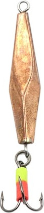 Изображение товара Блесна Yaman Торпедка Курского с тройником 36мм, 3.2г / Я-БВ80 (никель/медь)