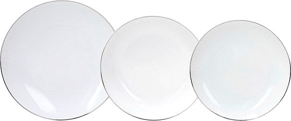 Изображение товара Набор столовой посуды Tognana Metropolis Fascetta Platino ME070181801 (18пр)