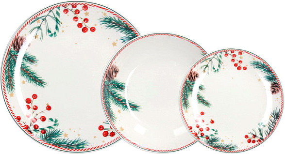 Изображение товара Набор столовой посуды Tognana Madison Candy Christmas MC070186050 (18пр)