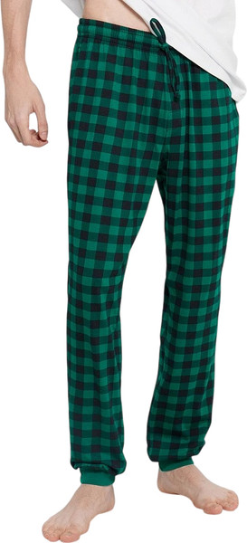Изображение товара Штаны домашние Mark Formelle 581133 (р.98-182/188, черная клетка на светлом малахите)