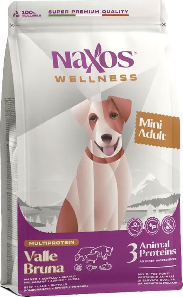 Изображение товара Сухой корм для собак Adragna Naxos Mini Adult говядина, буйвол, ягненок (500г)