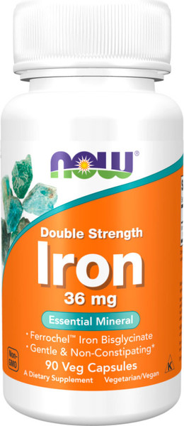 Изображение товара Минерал NOW Foods Iron 36mg (90 капсул)