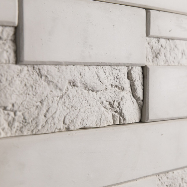 Изображение товара Декоративный камень гипсовый Stone Mill Сланец Мозаичный ПГД-1-Л 1200 (белый)