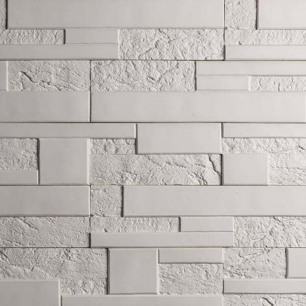 Изображение товара Декоративный камень гипсовый Stone Mill Сланец Мозаичный ПГД-1-Л 1200 (белый)