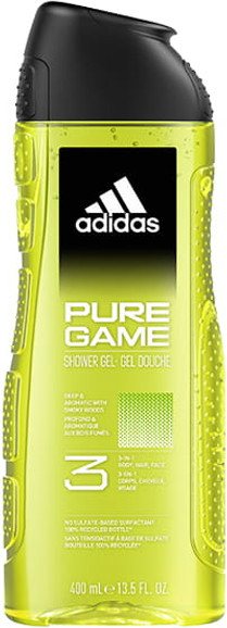 Изображение товара Гель для душа Adidas Pure Game 3 в 1 (400мл)