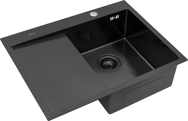 Изображение товара Мойка кухонная Arfeka Eco AR PVD Nano 65x50 R (черный)