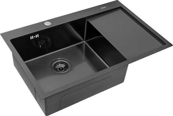 Изображение товара Мойка кухонная Arfeka Eco AR PVD Nano 78x50 L (черный)