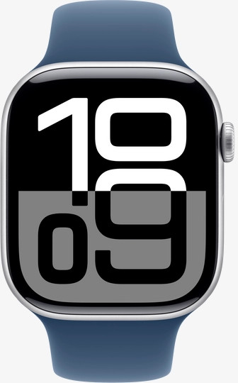 Изображение товара Умные часы Apple Watch Series 10 GPS 46mm / MWWL3 (серебристый/синий ремешок S/M)