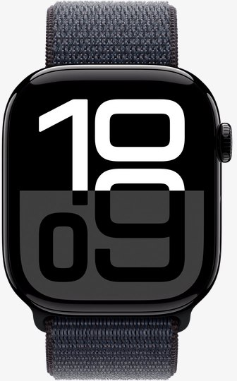 Изображение товара Умные часы Apple Watch Series 10 GPS 46mm / MWWR3 (черный/плетеный ремешок)