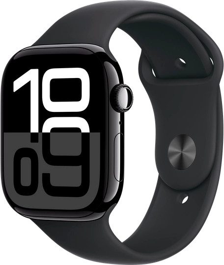 Изображение товара Умные часы Apple Watch Series 10 GPS 42mm / MWWE3 (черный, ремешок S/M)
