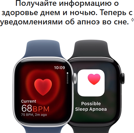 Изображение товара Умные часы Apple Watch Series 10 GPS 46mm / MWWP3 (черный, ремешок S/M)