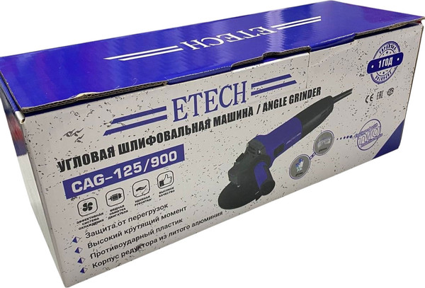 Изображение товара Угловая шлифовальная машина Etech CAG-125/900
