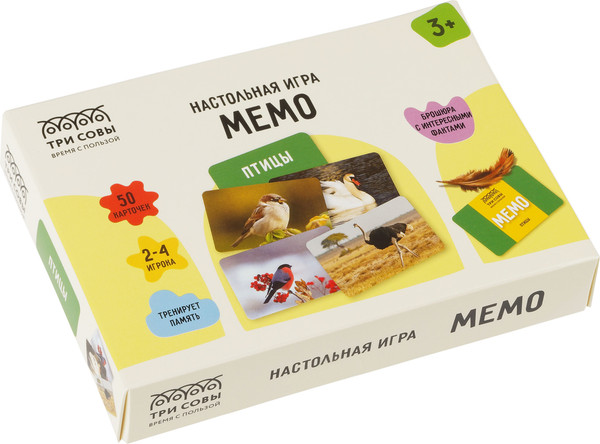 Изображение товара Настольная игра Три совы Мемо. Птицы / НИ_55047