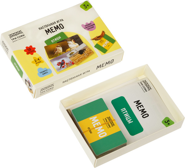 Изображение товара Настольная игра Три совы Мемо. Птицы / НИ_55047