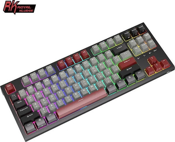 Изображение товара Клавиатура Royal Kludge RK-R87 RGB (черный/серый/красный, Blue Switch)