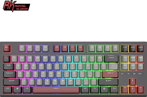 Изображение товара Клавиатура Royal Kludge RK-R87 RGB (черный/серый/красный, Blue Switch)