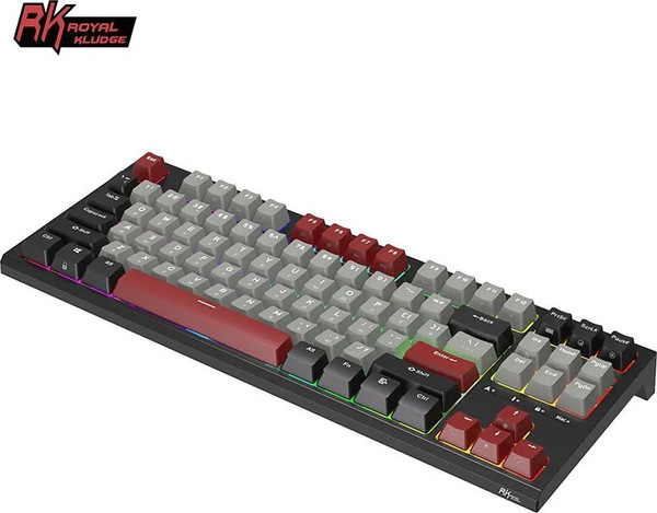 Изображение товара Клавиатура Royal Kludge RK-R87 RGB (черный/серый/красный, Blue Switch)