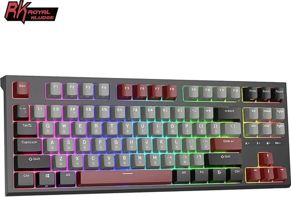 Изображение товара Клавиатура Royal Kludge RK-R87 RGB (черный/серый/красный, Blue Switch)