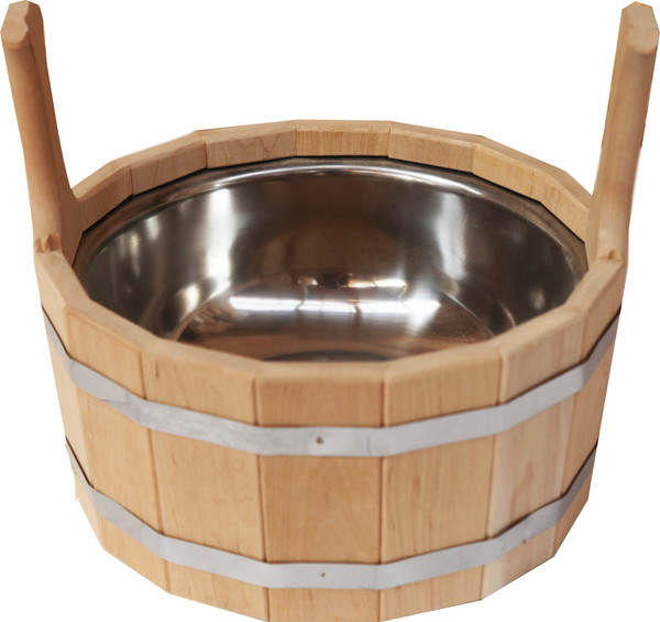 Изображение товара Шайка СаунаОпт С нержавеющей вкладкой / ШДНП-5 (5л)